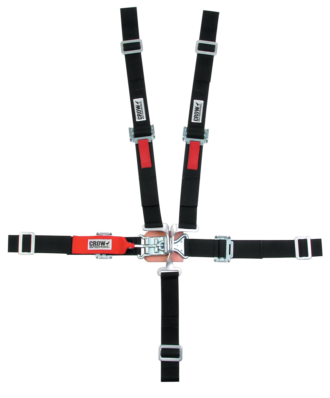 crow safety 11184 5 Point L&L 2in Lap Belt Pull Down Black SFI16.2 crow safety 11184