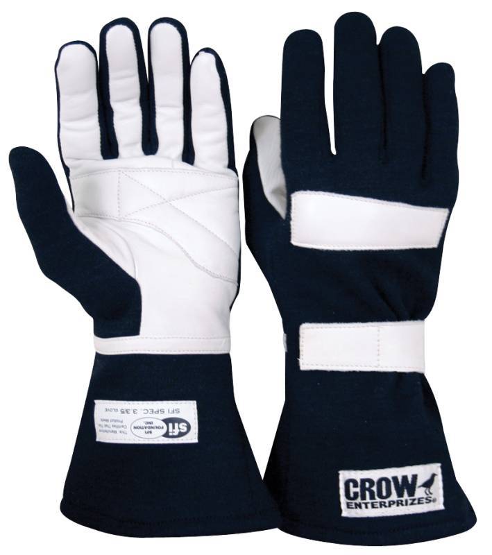 crow safety 11674 Junior Driving Gloves Black Medium SFI-3.3/5 crow safety 11674