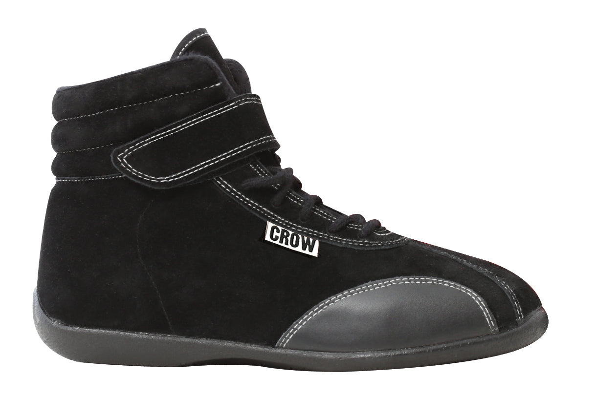 crow safety 22010BK Mid Top Shoes Black Youth Size 1 crow safety 22010BK