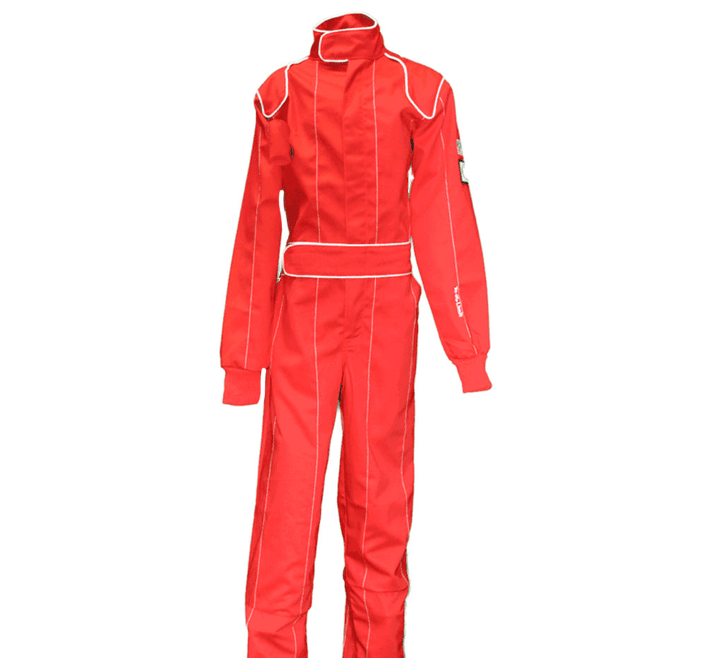 crow safety 23062 Driving Suit Junior Red Proban Small 1-Piece crow safety 23062