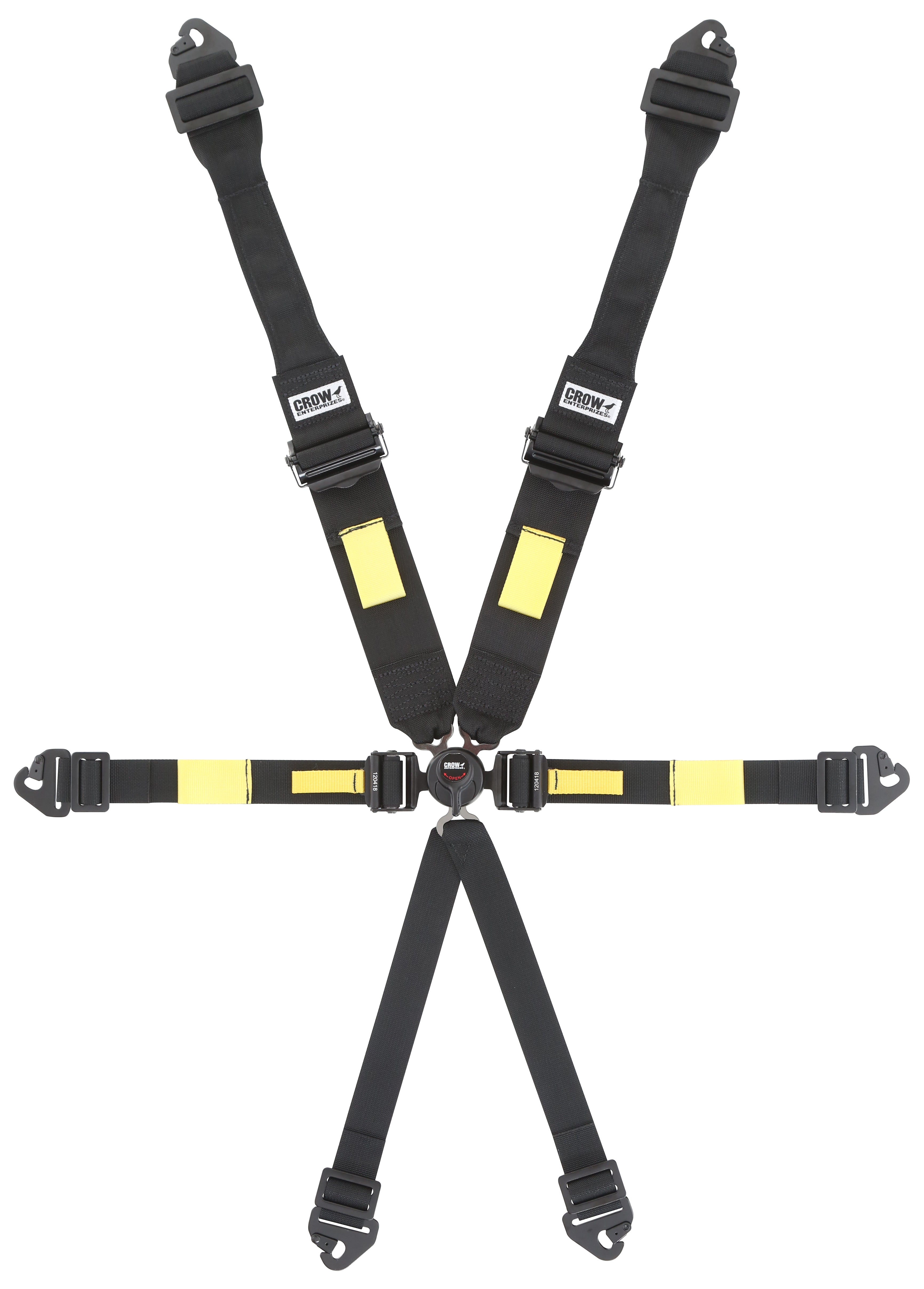 crow safety 31004 Enduro Harness 6 Point Quick Change Hans Blk crow safety 31004