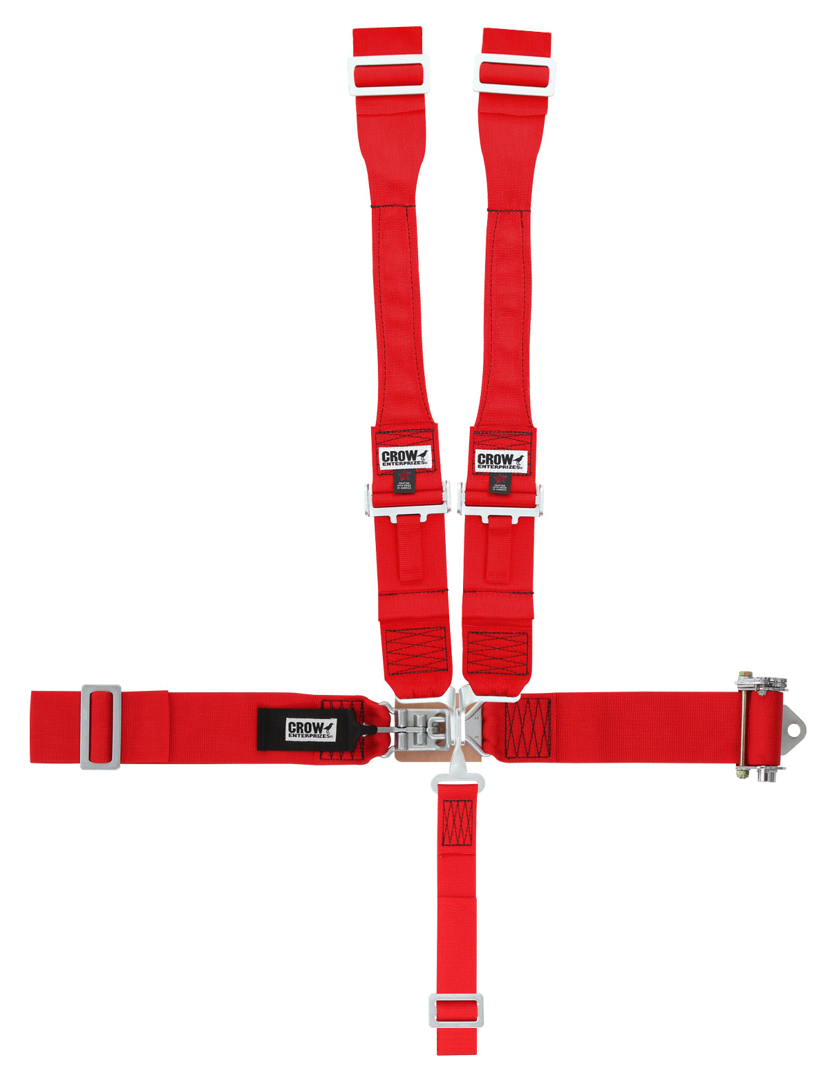 crow safety 40062 Harness 3in RH Ratchet Sprint Car Red crow safety 40062