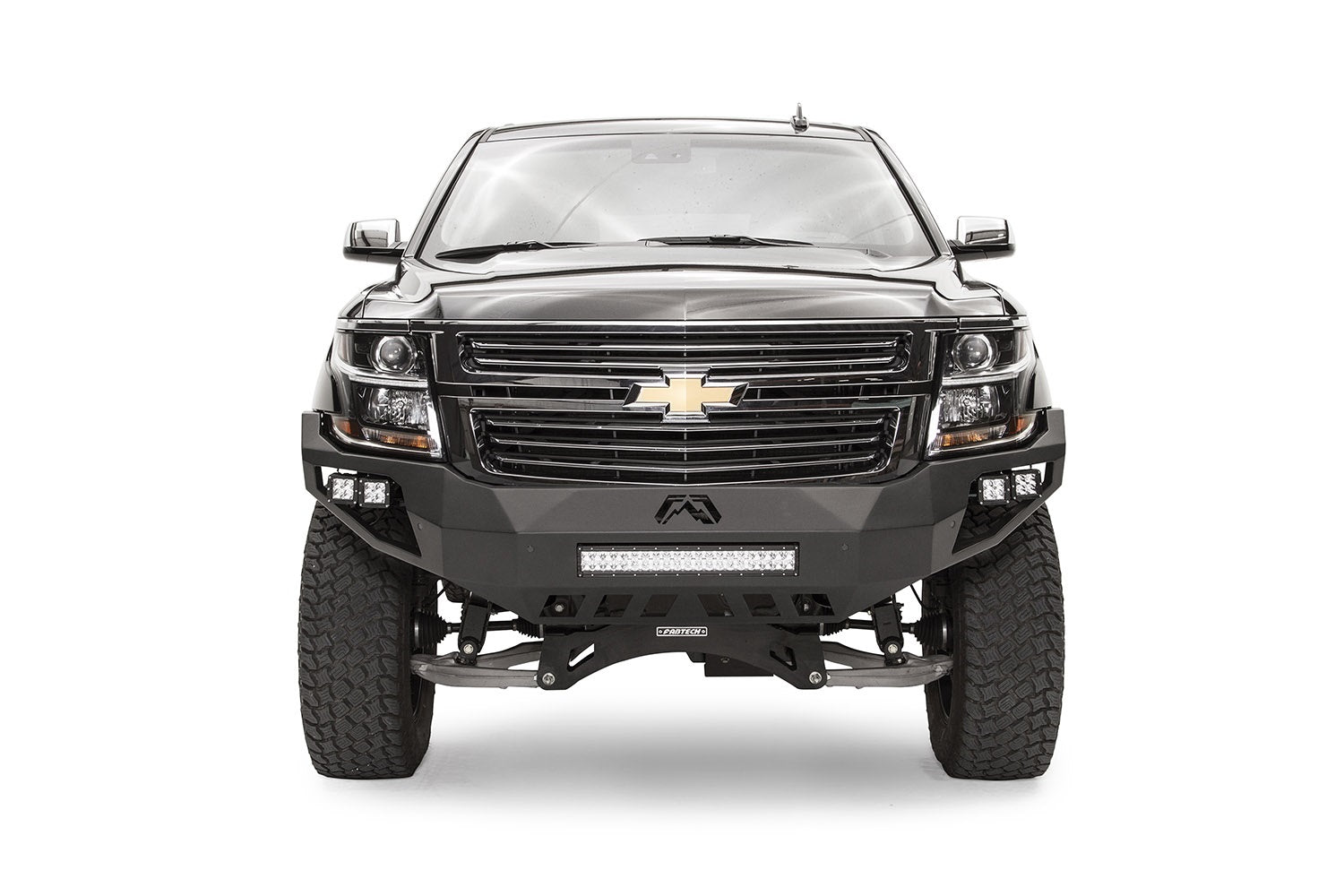 Fab Fours CS15-D3551-B Vengeance Front Bumper; Uncoated/Paintable; w/No Guard; w/Sensors; [AWSL]; Fab Fours CS15-D3551-B