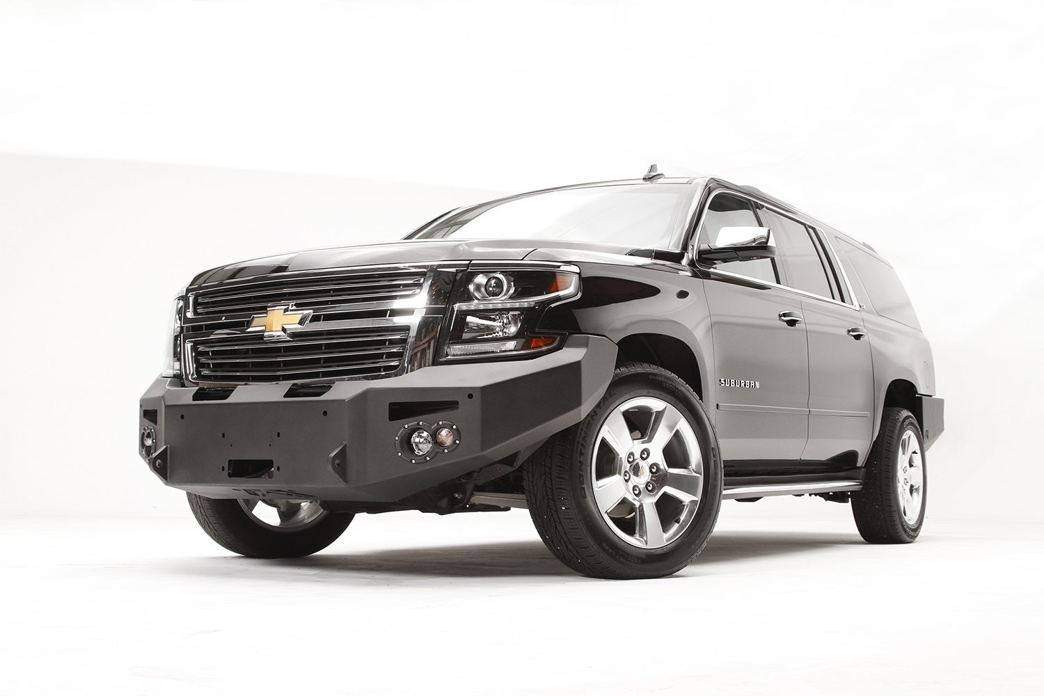 Fab Fours CS15-F3551-1 Premium Winch Front Bumper; 2 Stage Black Powder Coated; w/No Guard; Fab Fours CS15-F3551-1