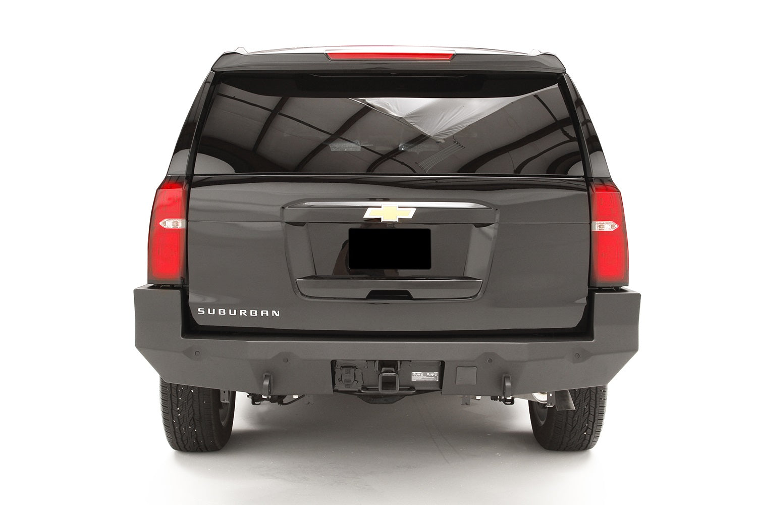 Fab Fours CS15-W3551-1 Premium Rear Bumper; 2 Stage Black Powder Coated; Fab Fours CS15-W3551-1