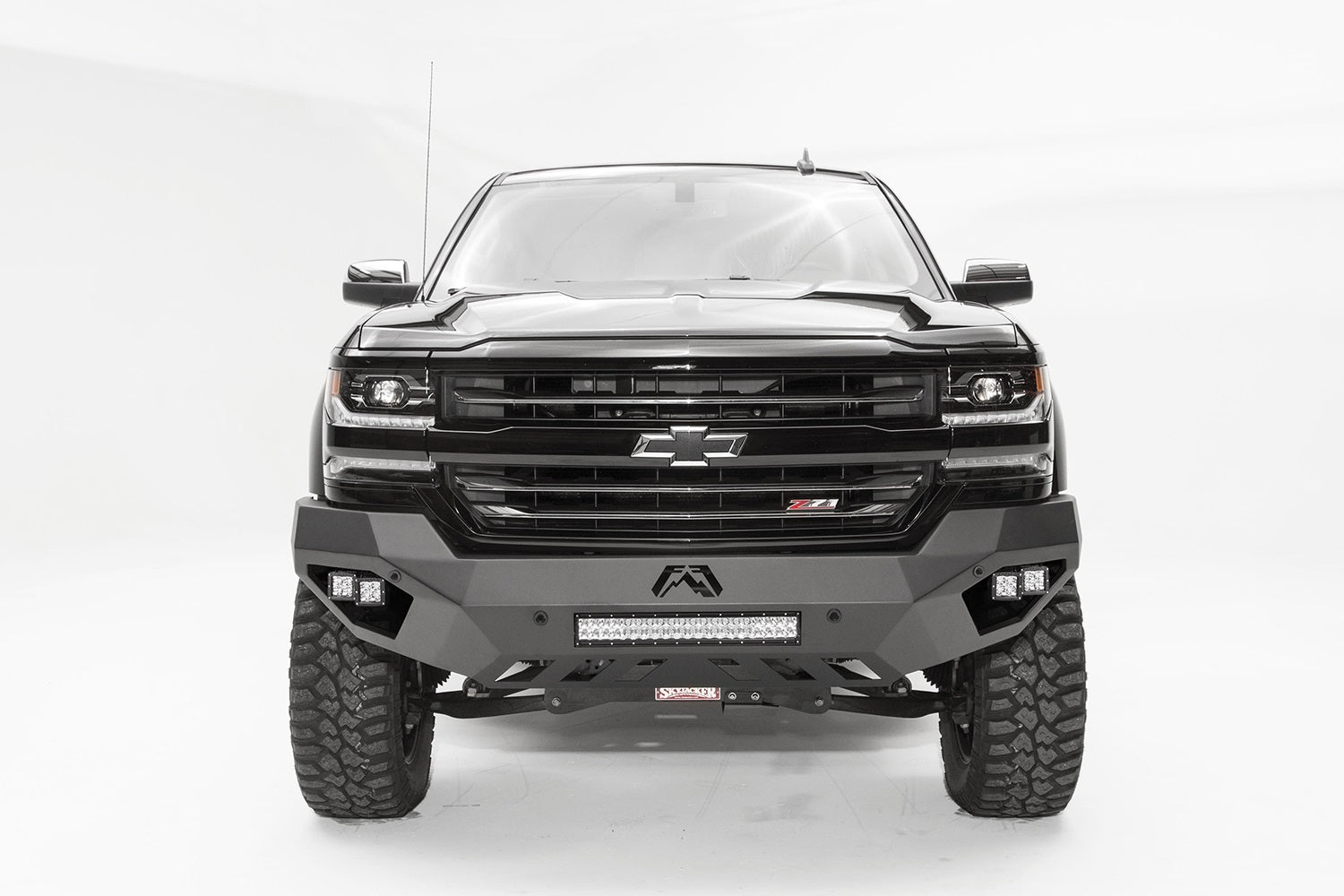 Fab Fours CS16-D3851-B Vengeance Front Bumper; Uncoated/Paintable; No Guard; [AWSL]; Fab Fours CS16-D3851-B