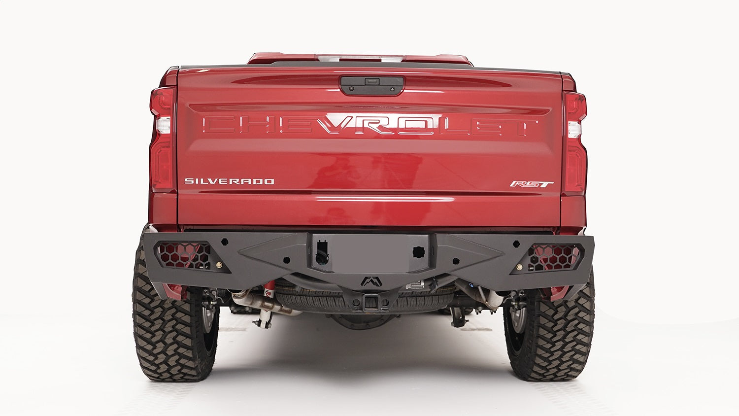 Fab Fours CS19-E4051-B Vengeance Rear Bumper; Uncoated/Paintable; w/Sensors; Fab Fours CS19-E4051-B