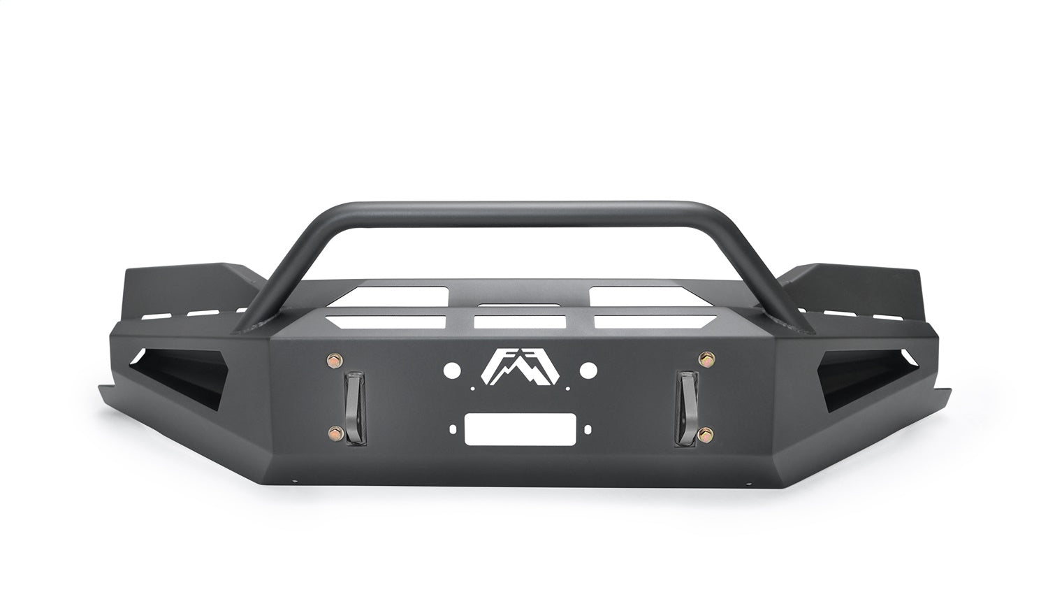 Fab Fours CS19-RS4062-1 Red Steel Front Bumper; w/Pre-Runner Guard; Fab Fours CS19-RS4062-1