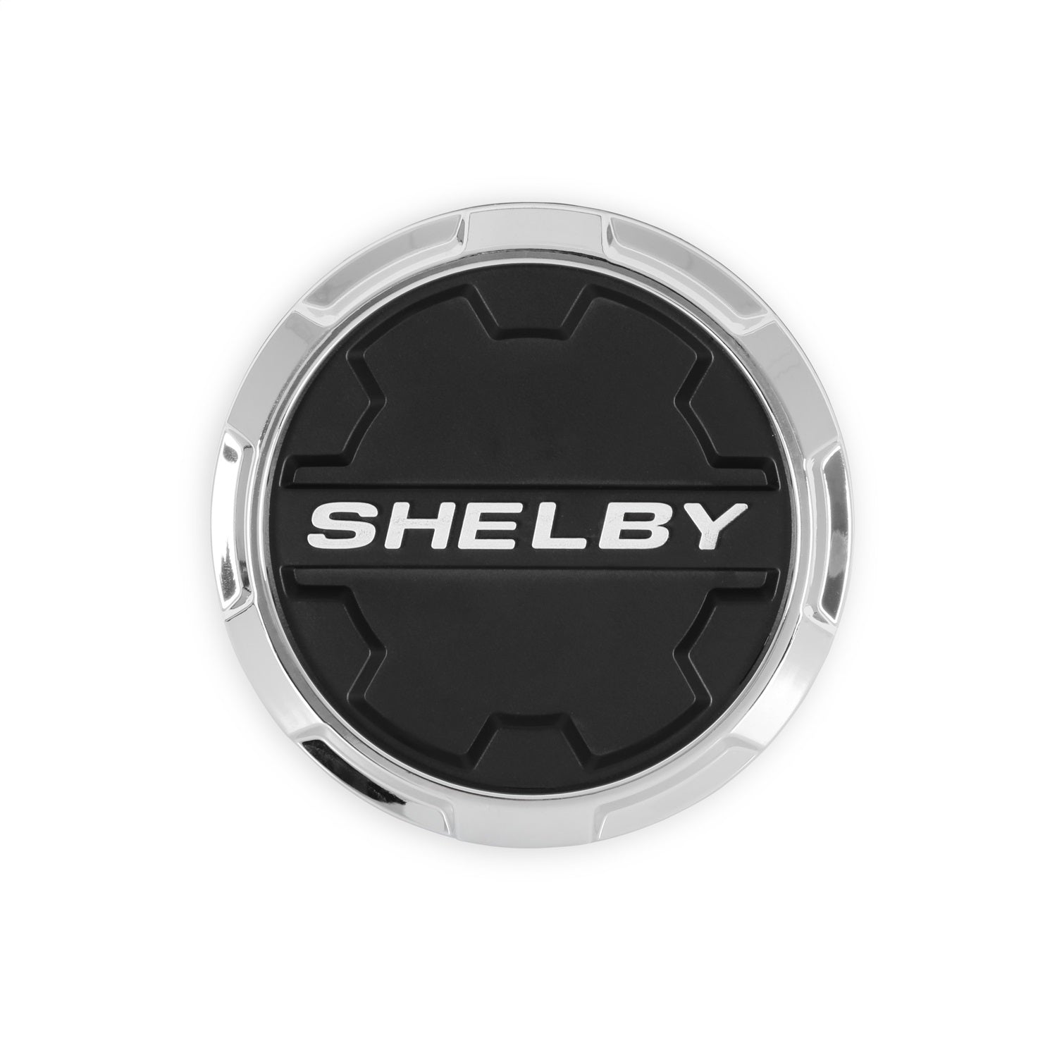 Carroll Shelby Wheels CS45-CAP C45 Center Cap; Silver; Black Finish; Carroll Shelby Wheels CS45-CAP