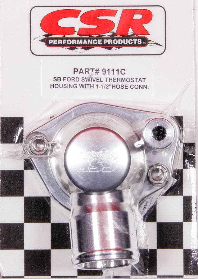 CSR Performance 9111C SBF Swivel Thermostat Housing - Clear CSR Performance 9111C