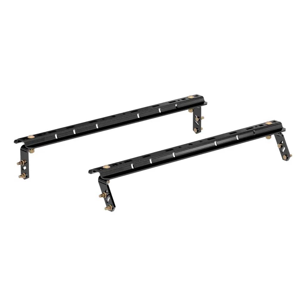CURT 16150 Universal 5th Wheel Base Rails, 25K (4-Bolt Mount, Gloss Black) CURT 16150