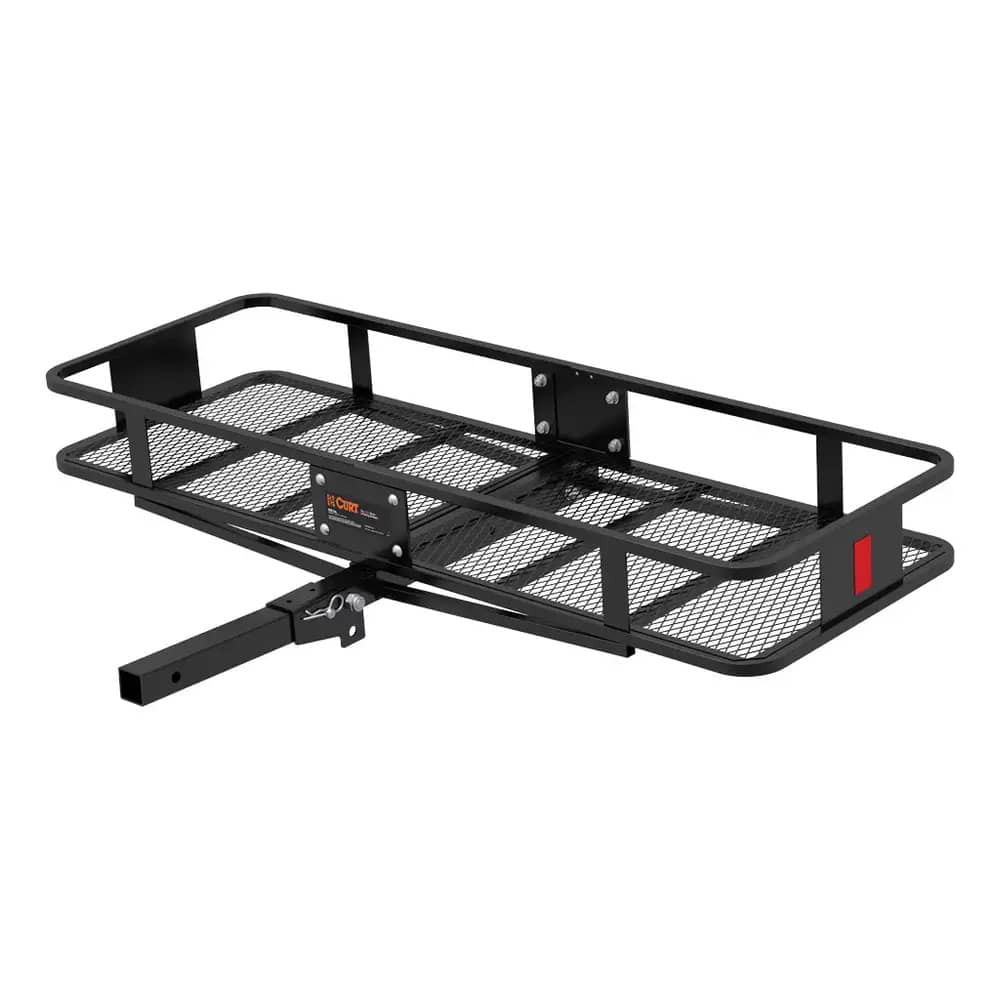 CURT 18151 60" x 20" Black Steel Basket Cargo Carrier (Folding 2" Shank, 500 lbs.) CURT 18151