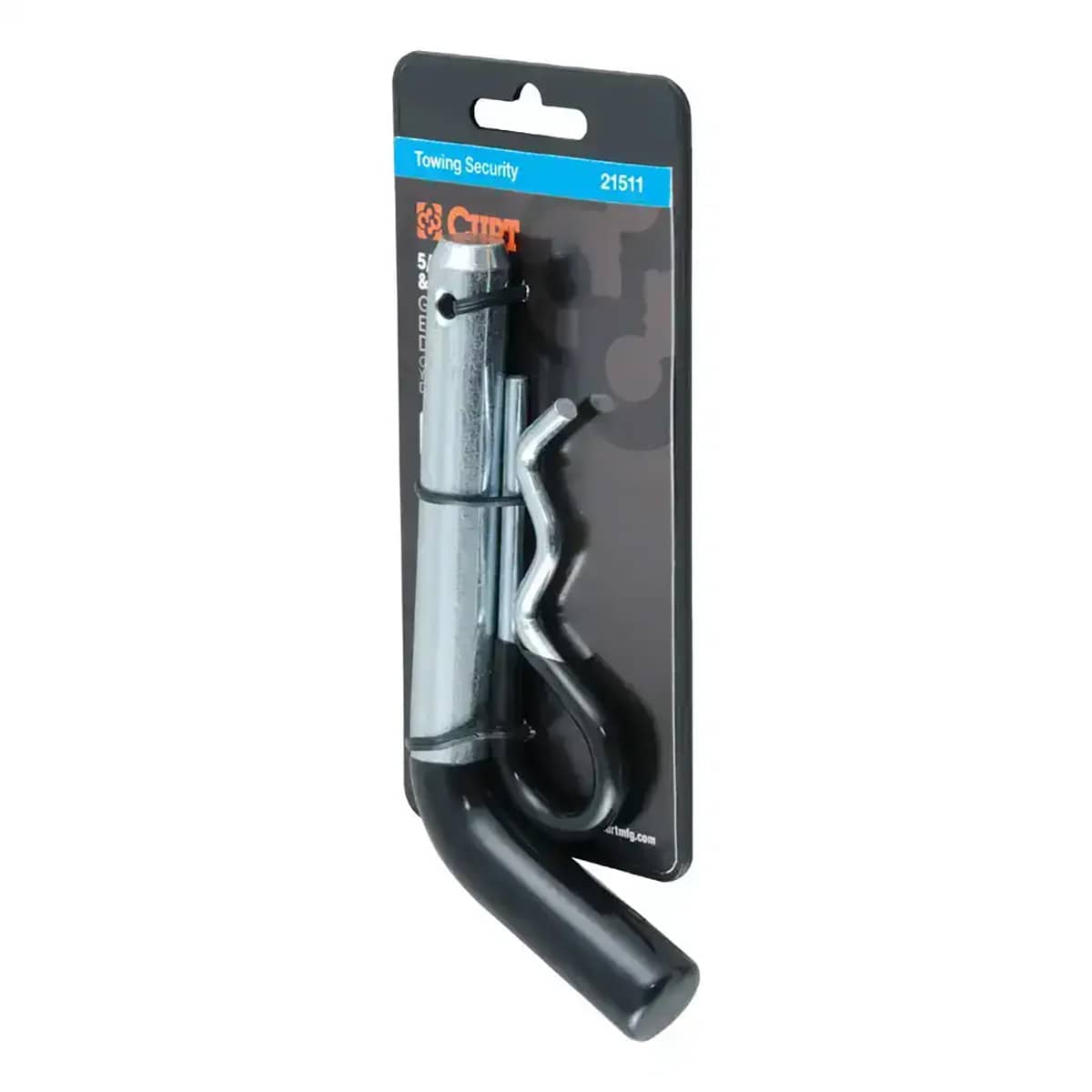 CURT 21511 5/8" HITCH PIN (2" RECEIVER, ZINC WITH RUBBER GRIP, PACKAGED) CURT 21511