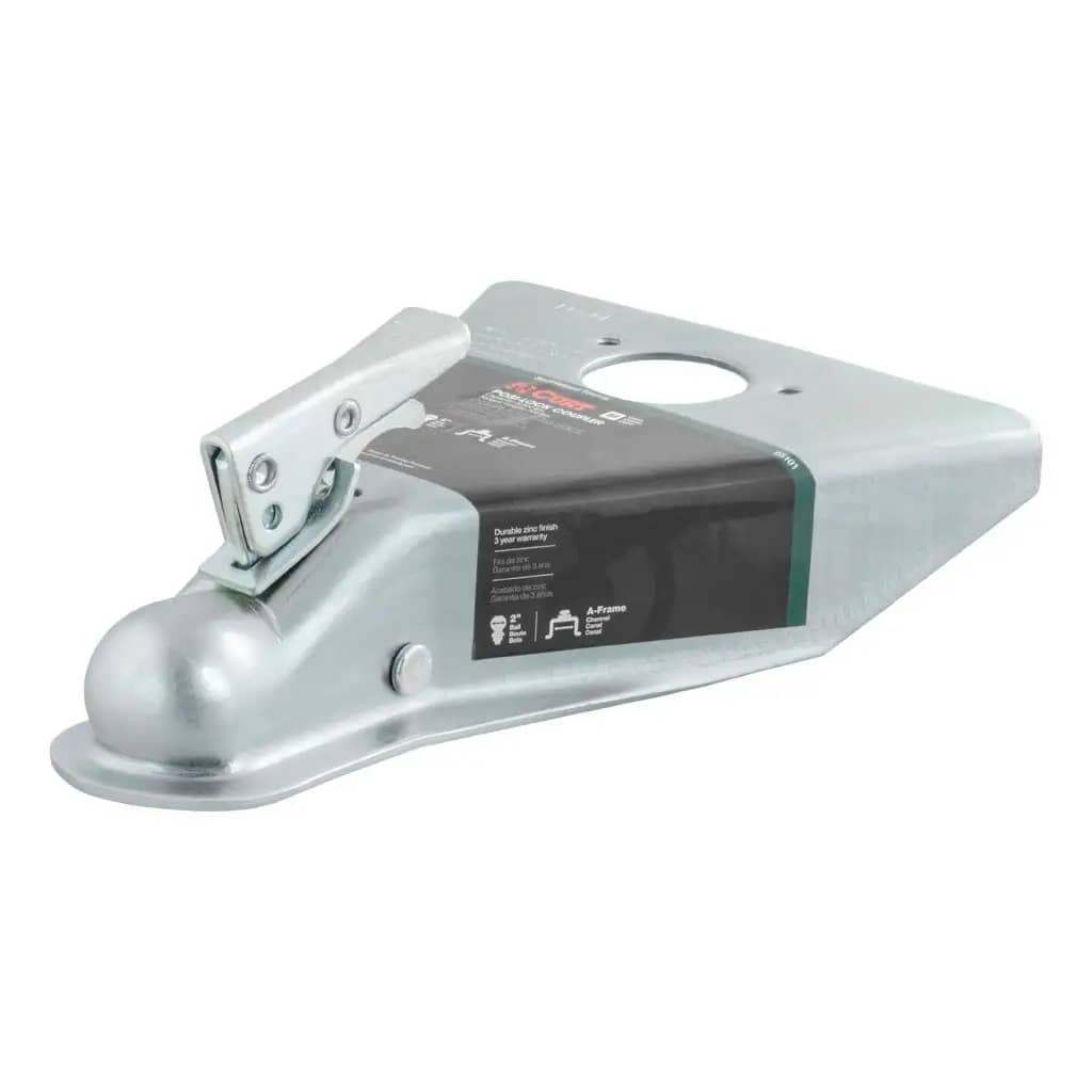 CURT 25101 2" A-Frame Coupler with Posi-Lock (5,000 lbs, Zinc) CURT 25101