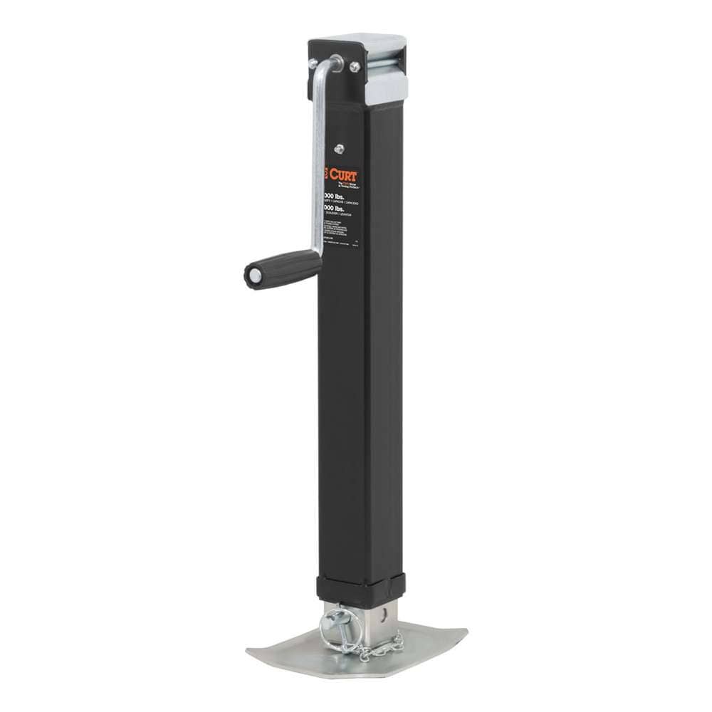 CURT 28575 Direct-Weld Square Jack with Side Handle (8,000 lbs, 15" Travel) CURT 28575