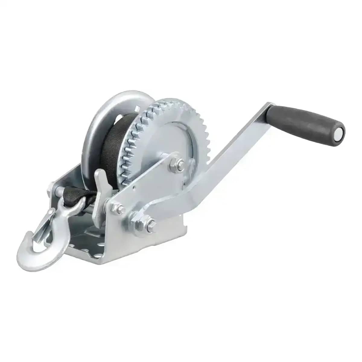 CURT 29435 HAND CRANK WINCH WITH 20' STRAP (1,400 LBS. 7-1/2" HANDLE) CURT 29435
