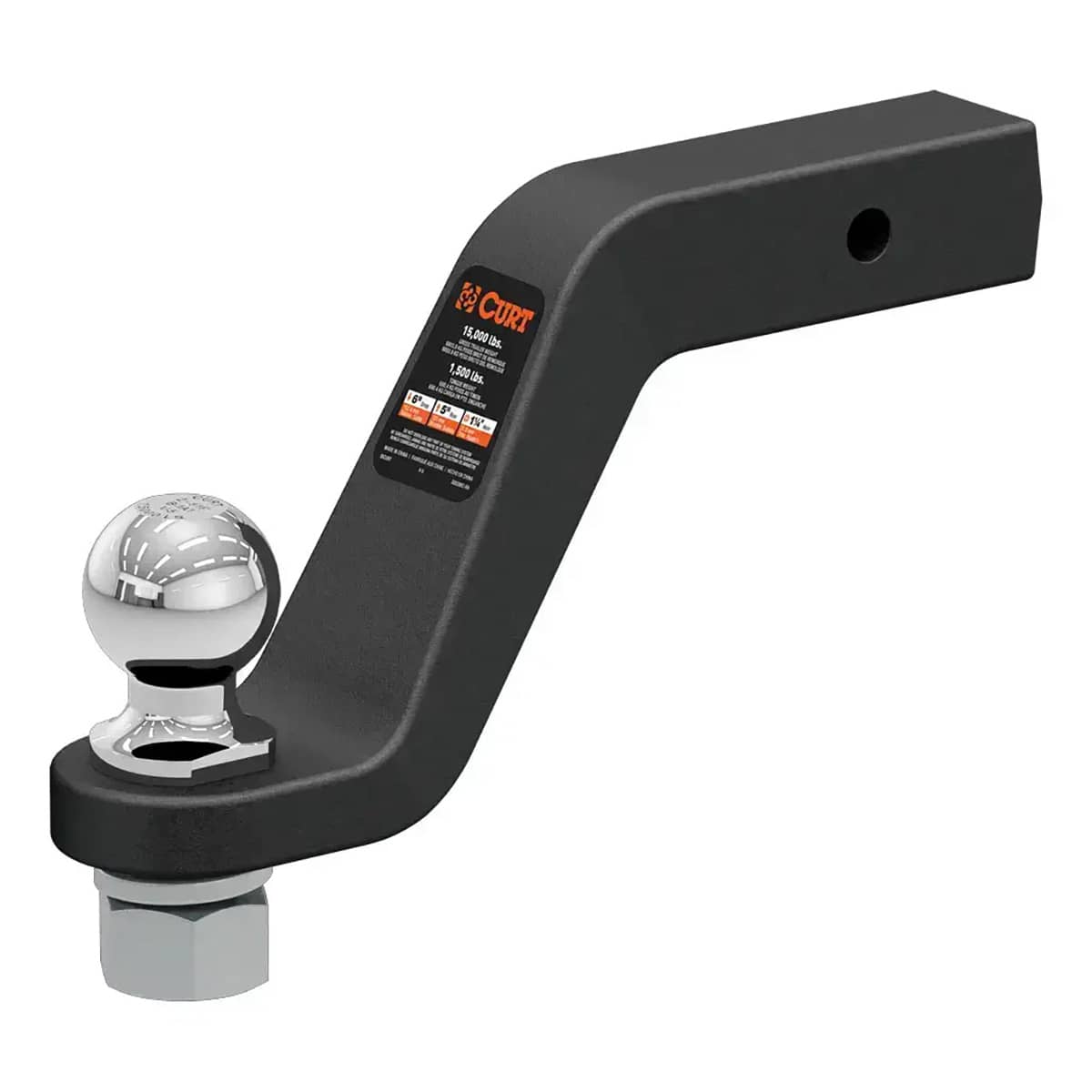 CURT 45370 LOADED FORGED BALL MOUNT WITH 2-5/16" BALL (2" SHANK 15,000 LBS. 6" DROP) CURT 45370