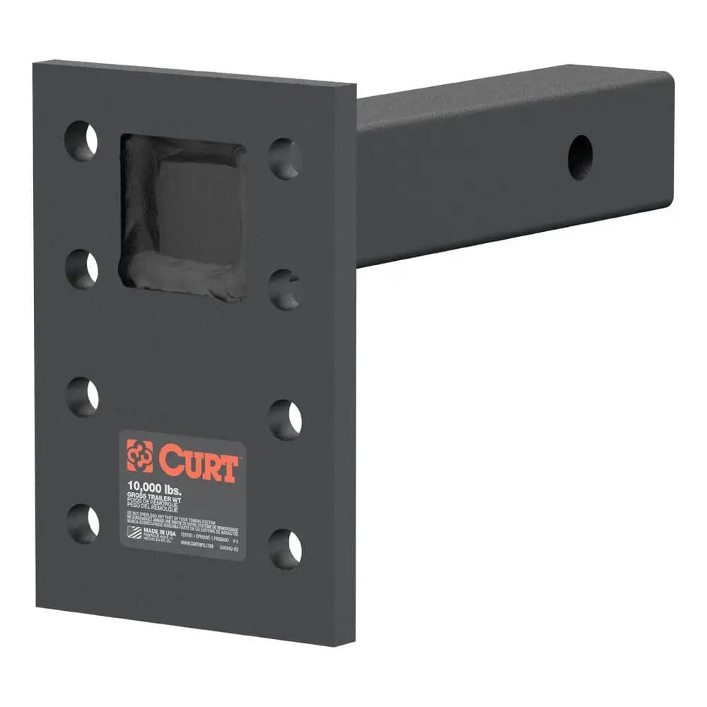 CURT 48324 Adjustable Pintle Mount (2" Shank, 10,000 lbs., 7" High, 8" Long) CURT 48324