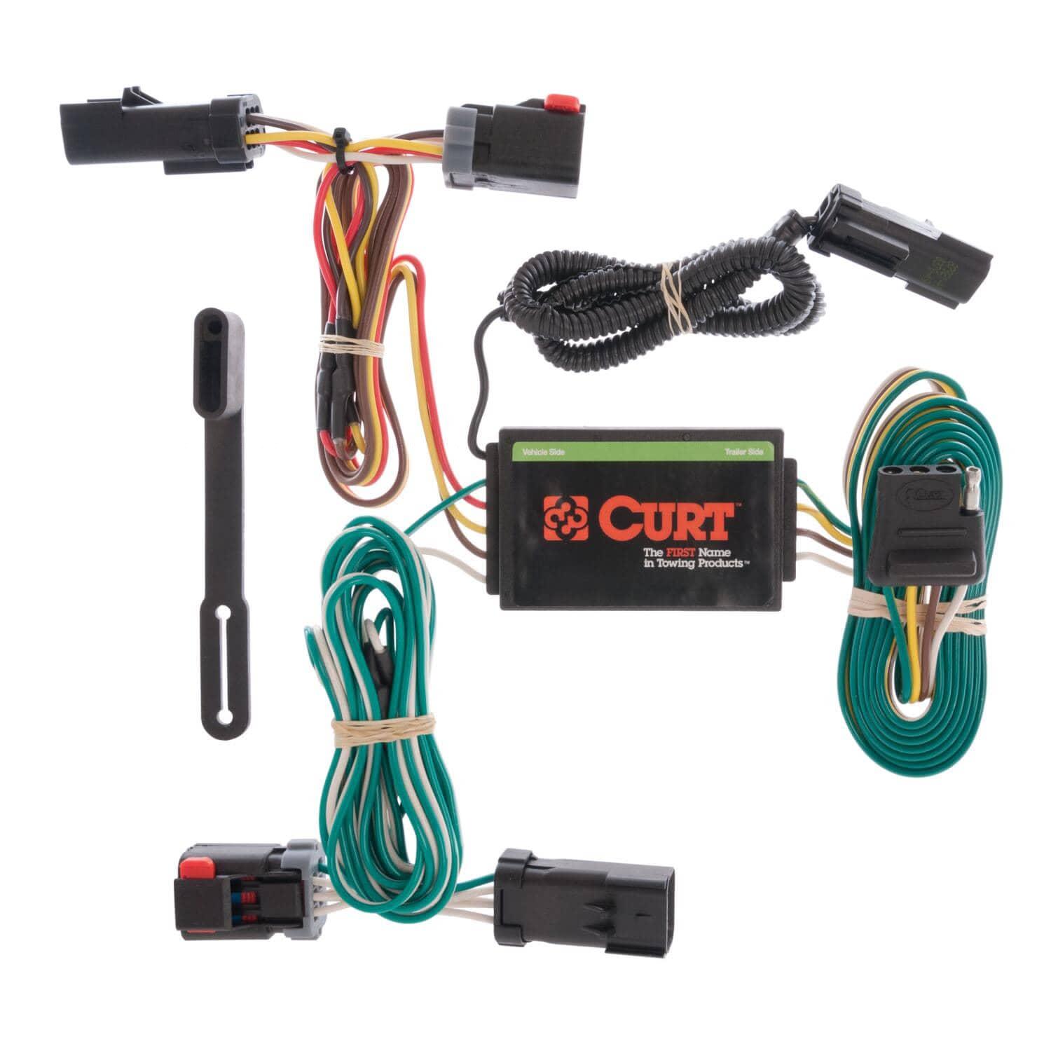 CURT 55530 Custom Wiring Harness, 4-Way Flat Output, Select Chrysler Pacifica CURT 55530