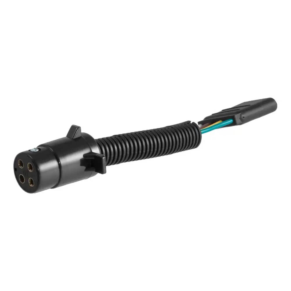CURT 57224 ELECTRICAL ADAPTER (4-WAY ROUND VEHICLE TO 4-WAY FLAT TRAILER) CURT 57224