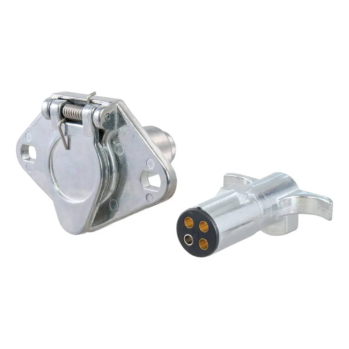 CURT 58671 4-WAY ROUND CONNECTOR PLUG & SOCKET (PACKAGED) CURT 58671