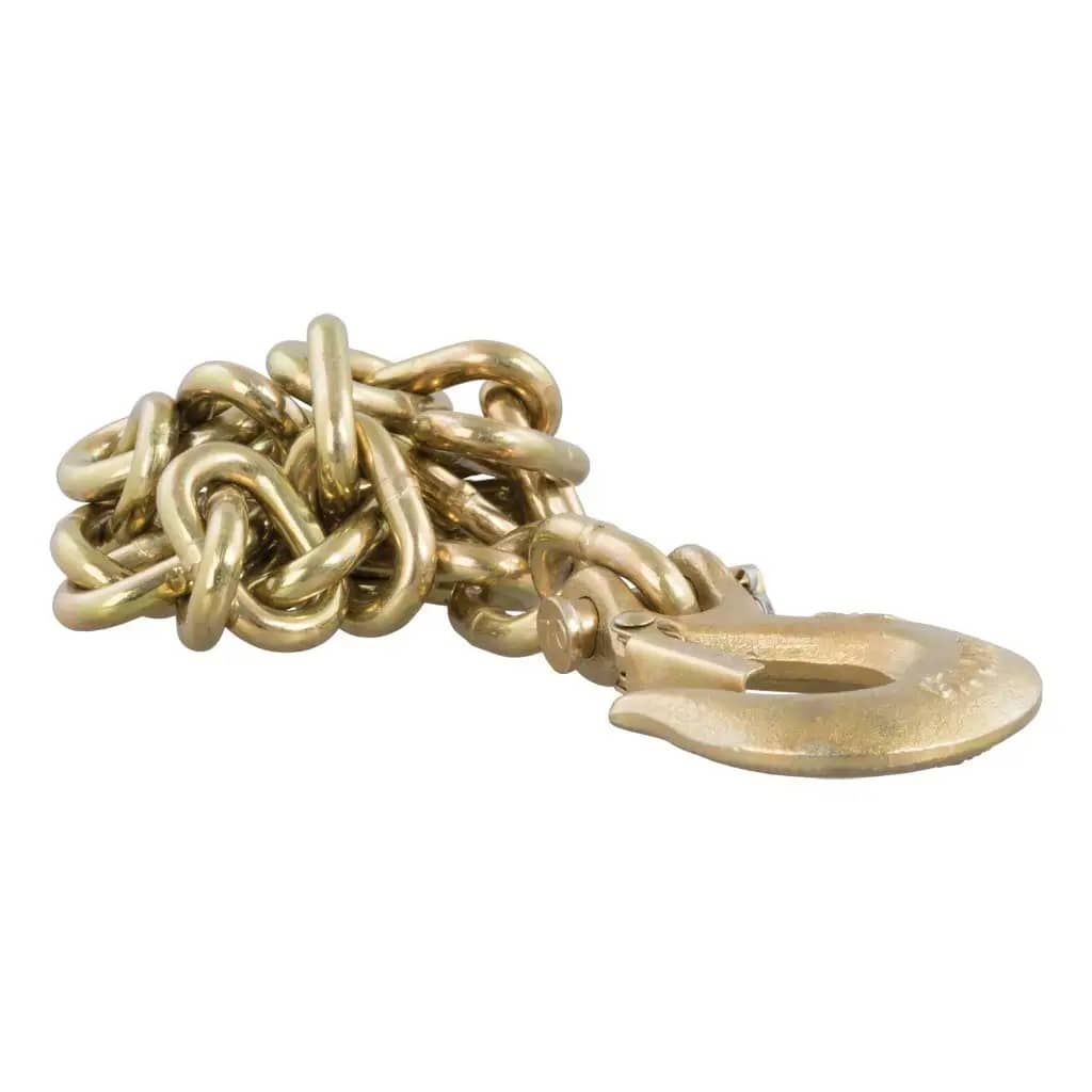 CURT 80304 35" Safety Chain with 1 Clevis Hook (18,800 lbs, Yellow Zinc) CURT 80304
