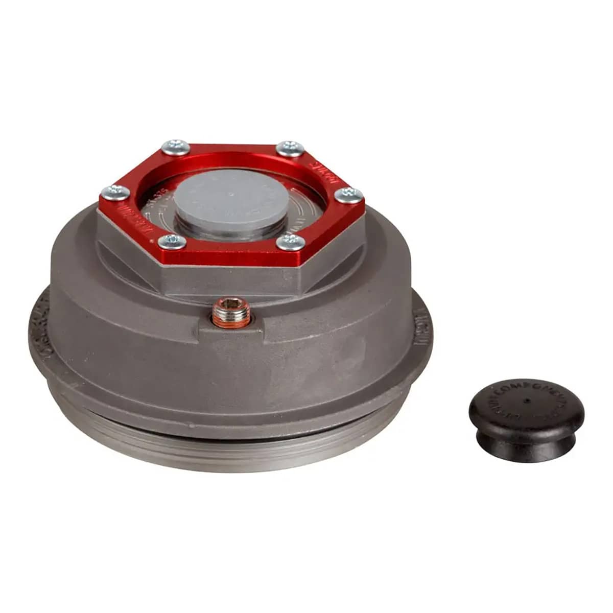 CURT 85373828 Lippert Trailer Axle Oil and Dust Cap with Set Screw - 10,000 to 16,000 lbs. Clear CURT 85373828