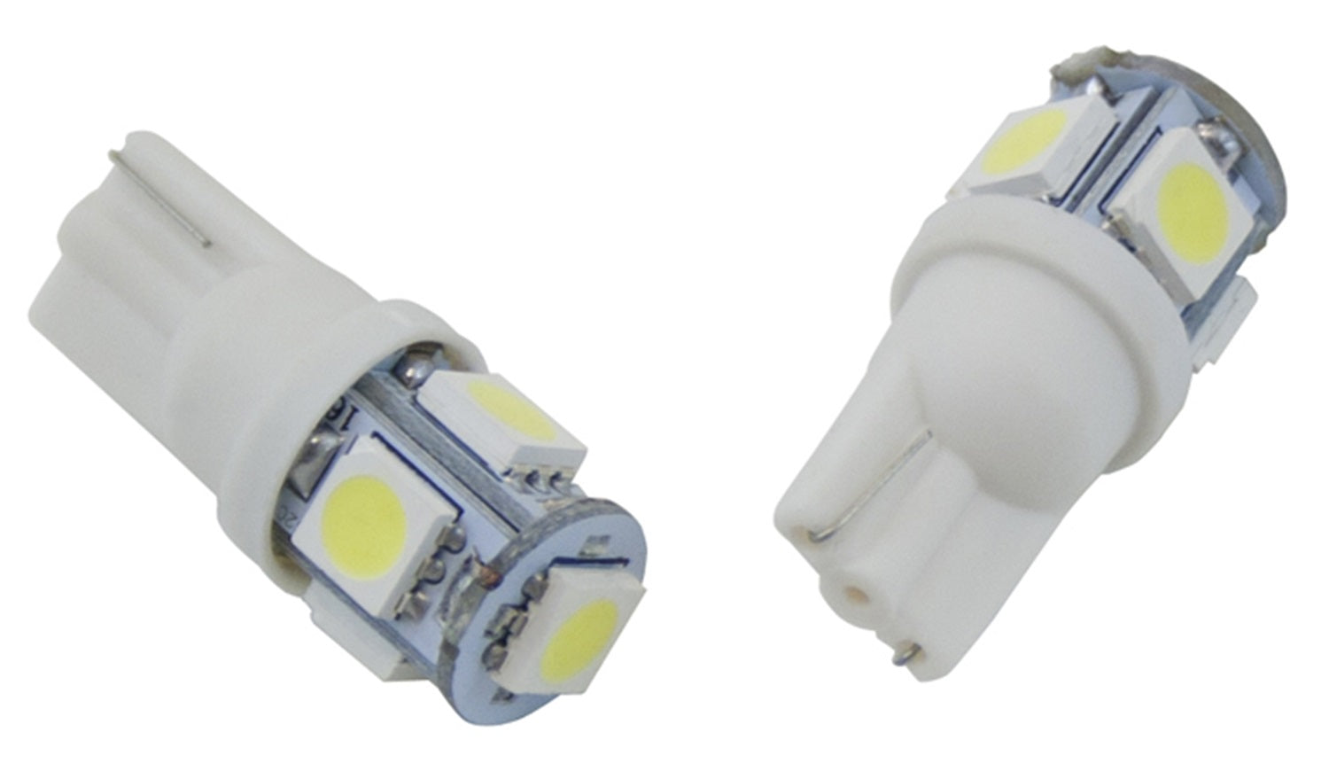 LED Bulb; 194 Bulb Type; Waffle Mount; White; 5 LED; 360 Deg.; 1 Pair; IPCW CWB-194LW5