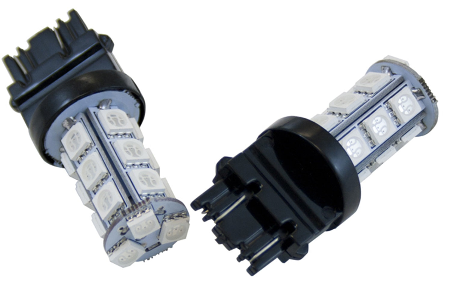 LED Bulb; 3157 Bulb Type; Waffle Mount; Red; 360 Deg.; 1 Pair; IPCW CWB-3157LR18