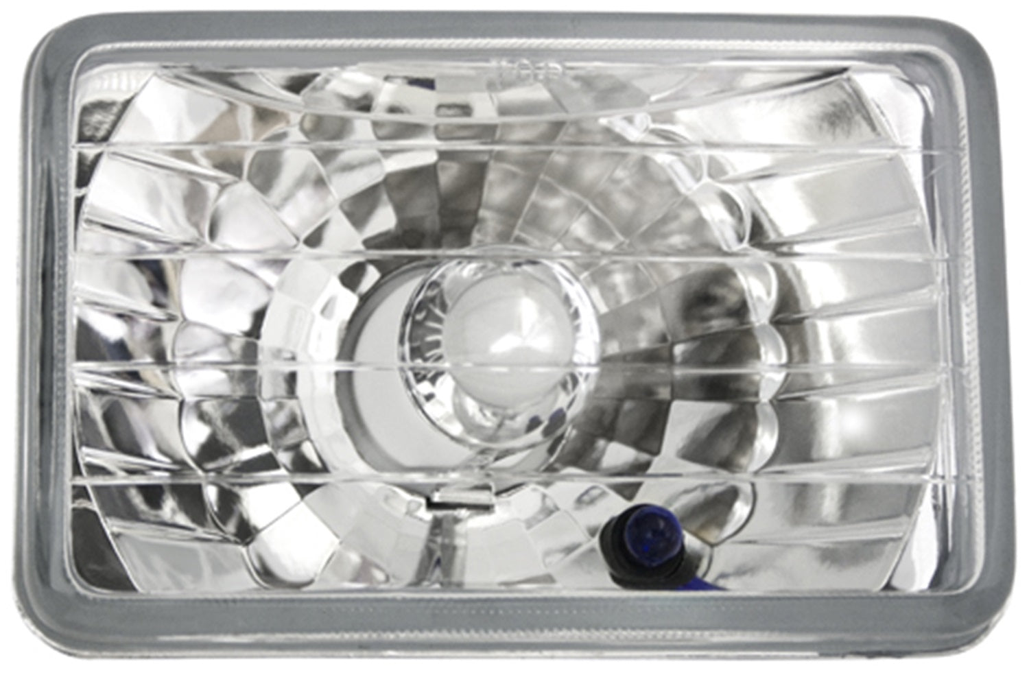Conversion Headlight; 4 x 6 in. Rectangular Diamond Cut w/o H4 Bulb; 1 pc.; IPCW CWC-7012B