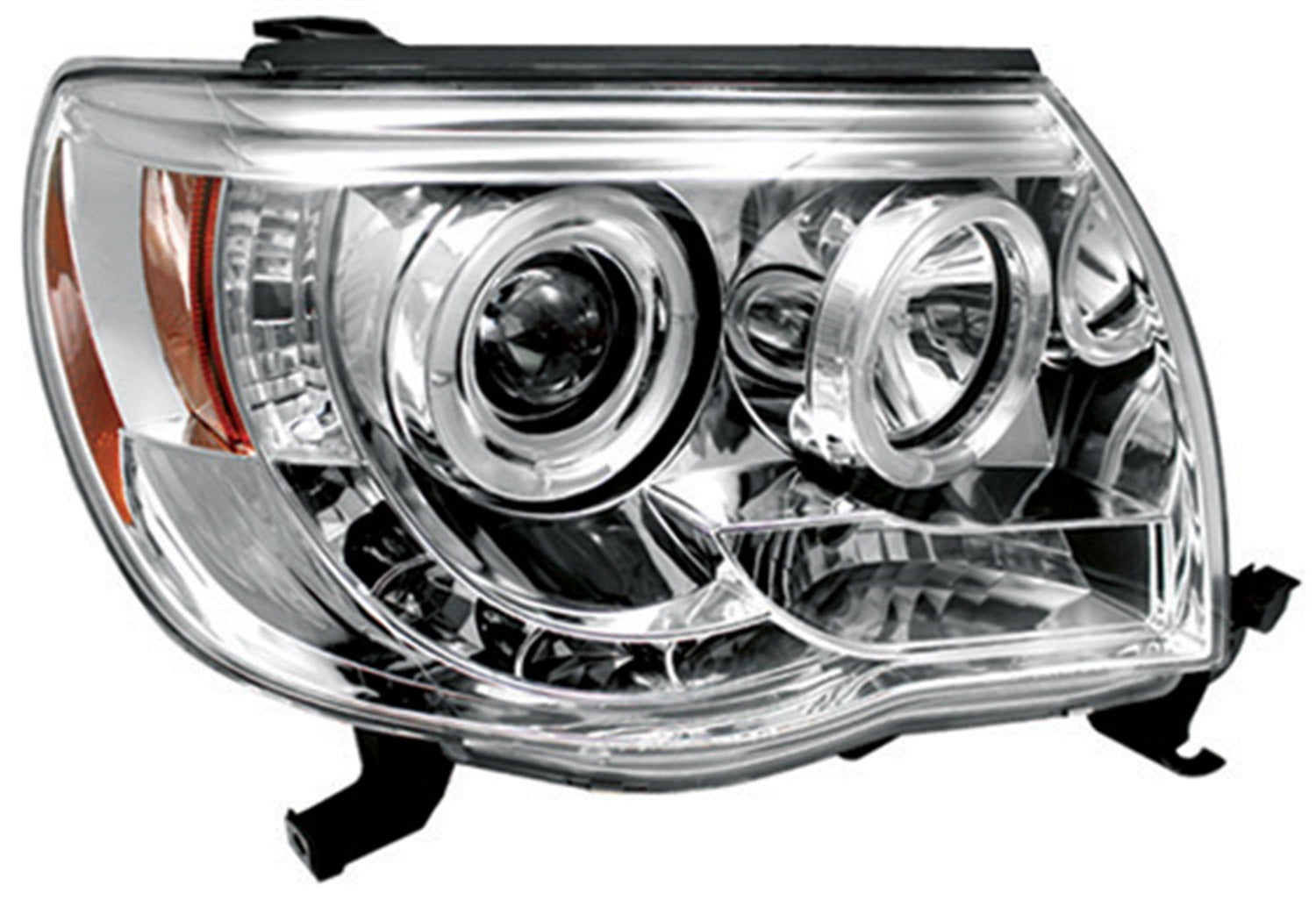 Head Lamps; Projector w/Rings; Chrome; IPCW CWS-2040C2