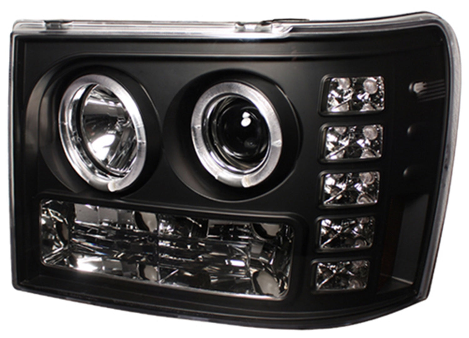 Head Lamps; Projector w/Rings; Black; IPCW CWS-3041B2
