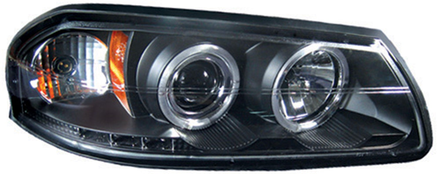 Head Lamps; Projector w/Rings; Black; IPCW CWS-316B2