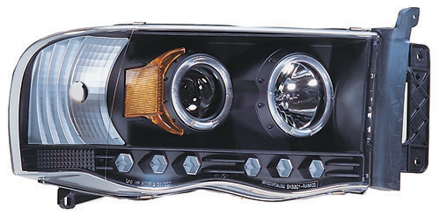 Head Lamps; Projector w/Rings; Black; IPCW CWS-408B2