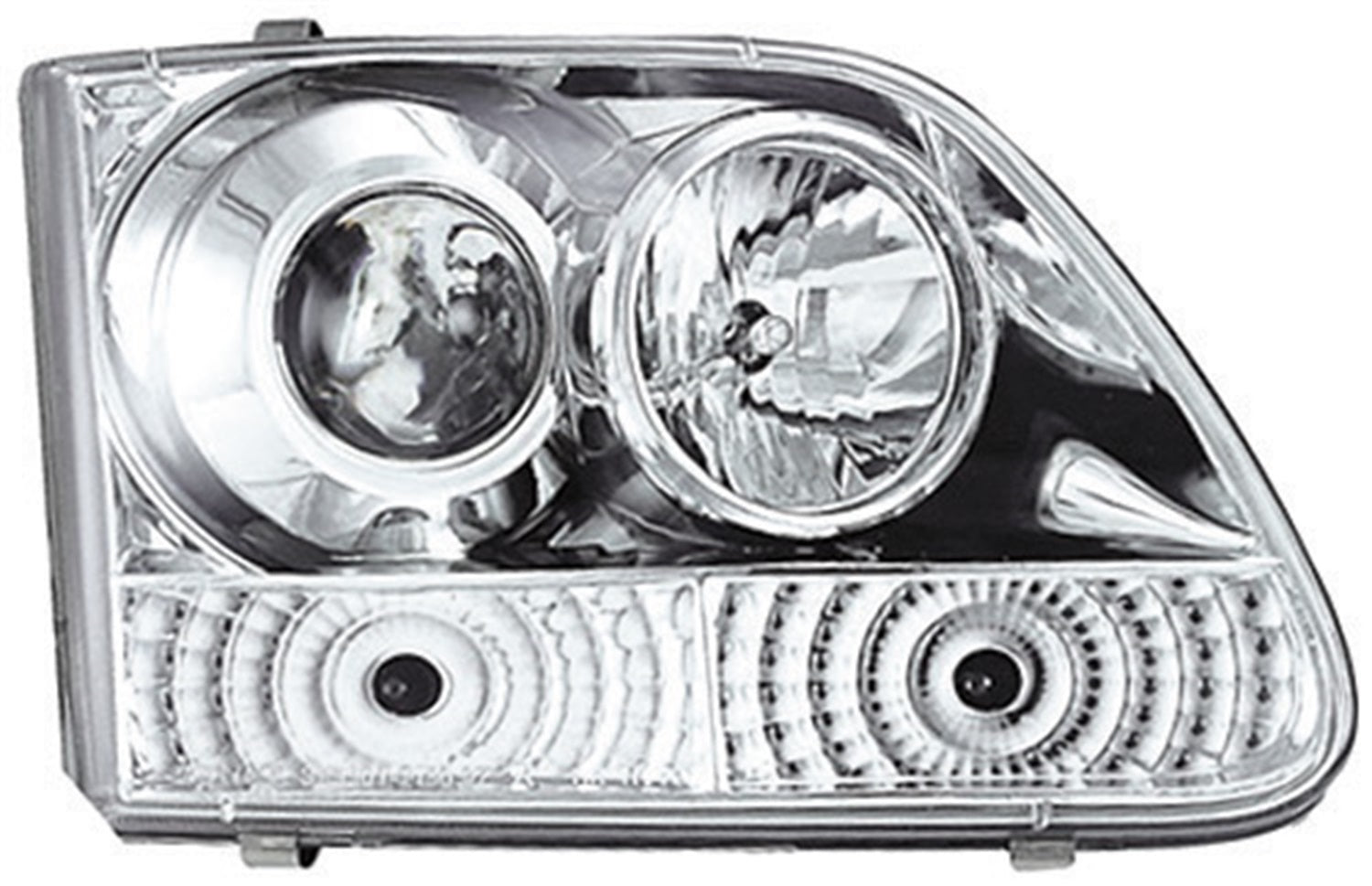 Head Lamps; Projector w/Rings; Chrome; IPCW CWS-501C2