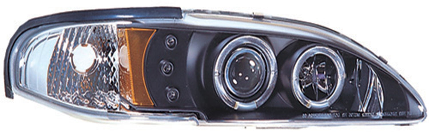 Head Lamps; Projector w/Rings And Corners; Black; IPCW CWS-519B2