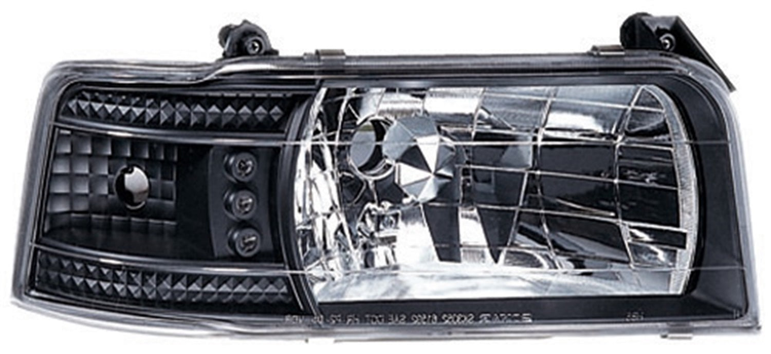 Head Lamps; Diamond Cut w/Corners; Bermuda Black; IPCW CWS-530B2