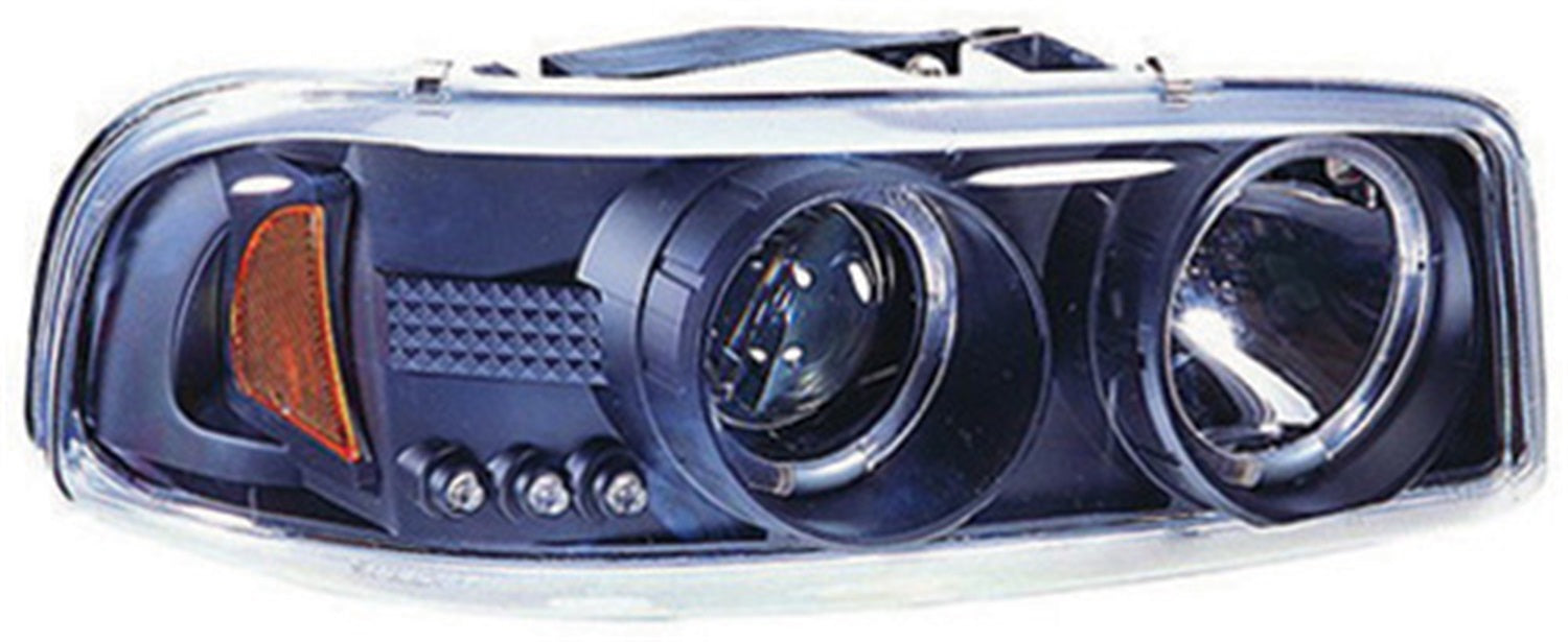 Head Lamps; Projector w/Rings; Black; IPCW CWS-609B2