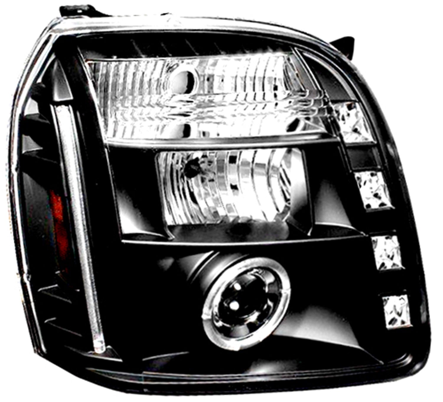 Head Lamps; Projector w/Rings; Black; IPCW CWS-611B2
