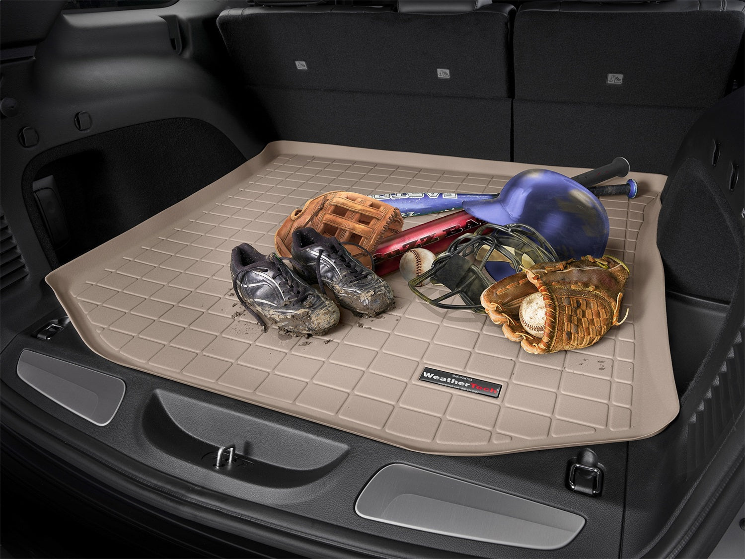 Weathertech 401800SK Cargo Liner w/Bumper Protector; Black; Behind 2nd Row Seating; Weathertech 401800SK