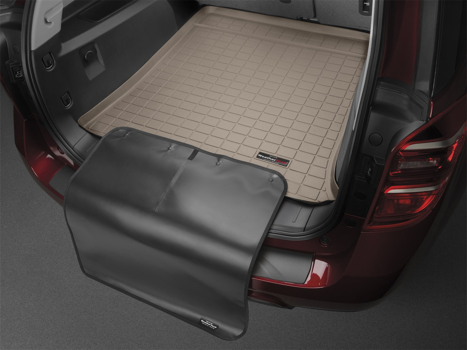 Weathertech 411788SK Cargo Liner w/Bumper Protector; Tan; Behind 2nd Row Seating; Weathertech 411788SK