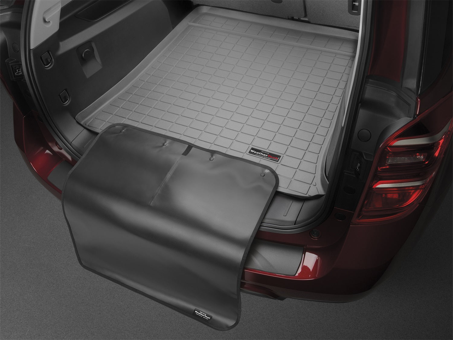 Weathertech 421390SK Cargo Liner w/Bumper Protector; Gray; Behind 3rd Row Seating; Weathertech 421390SK