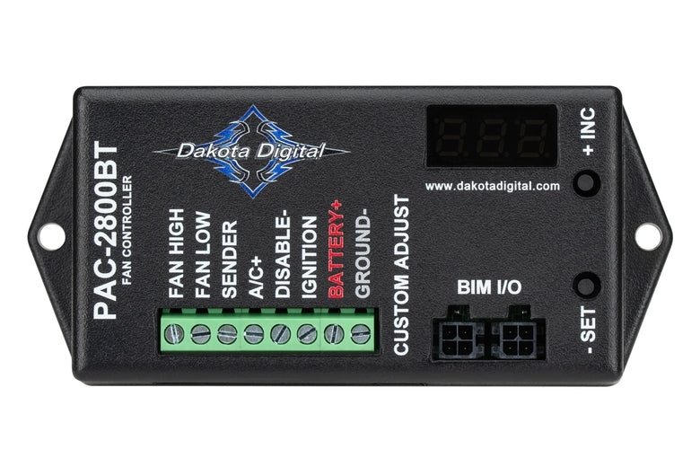 Dakota Digital PAC-2800BT Programmable Fan Control ler w/One 70 Amp Relay Dakota Digital PAC-2800BT