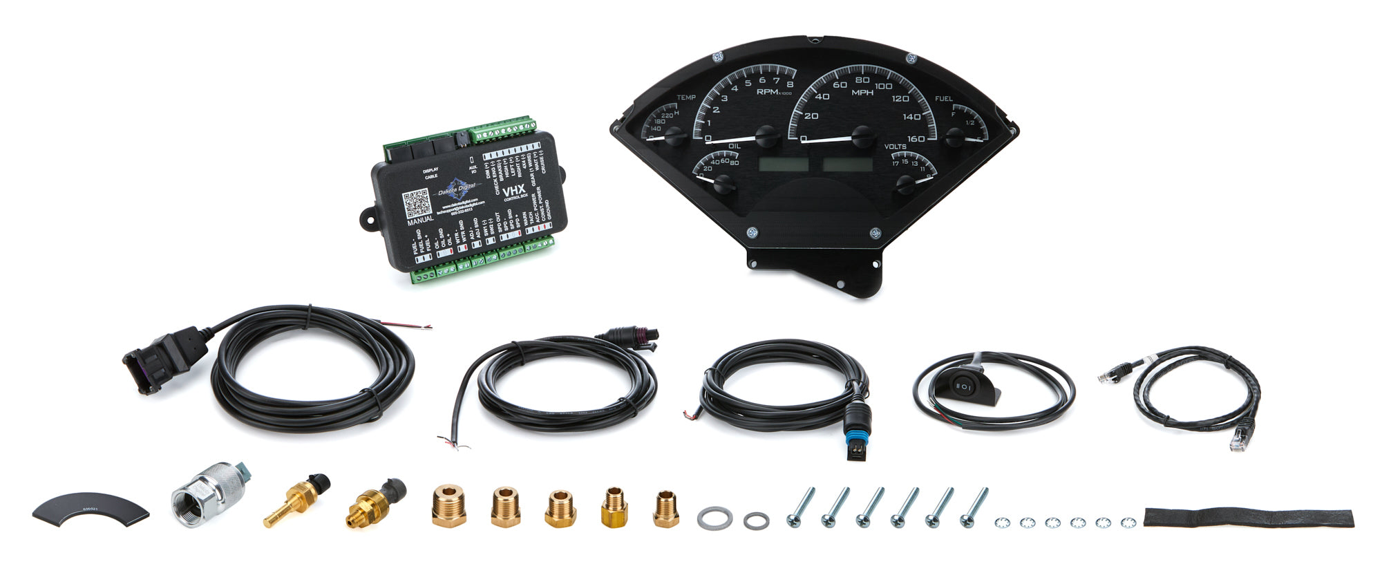 Dakota Digital VHX-55C-K-W 1955-56 Chevy Car VHX Instrument System Dakota Digital VHX-55C-K-W