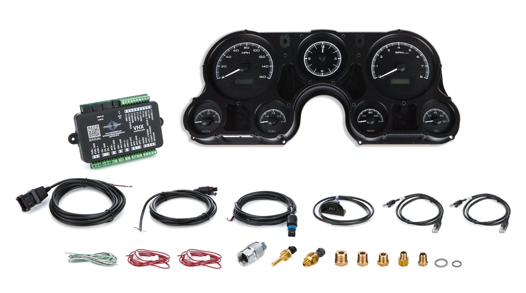 Dakota Digital VHX-67C-PA-K-W 1967-72 Chevy Truck VHX Instrument System Dakota Digital VHX-67C-PA-K-W