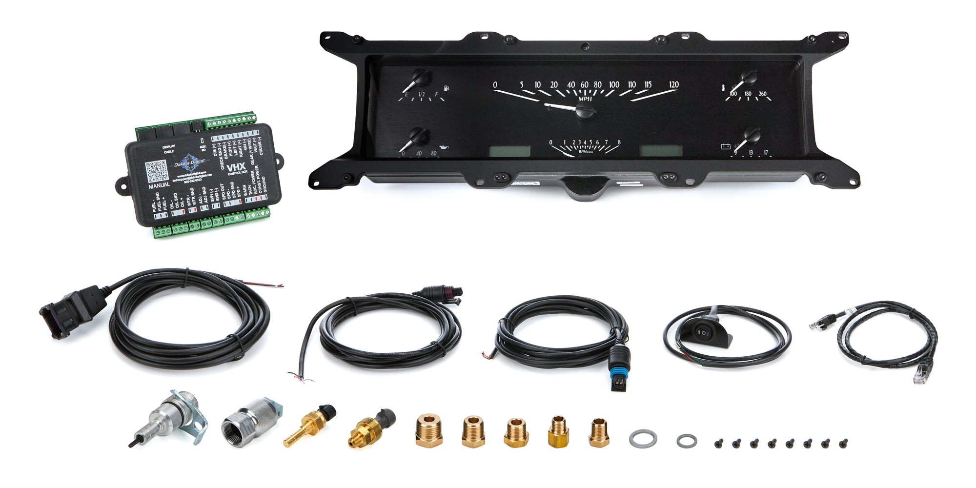 Dakota Digital VHX-67F-PU-K-W 1967-72 Ford Pickup VHX Instrument System Dakota Digital VHX-67F-PU-K-W