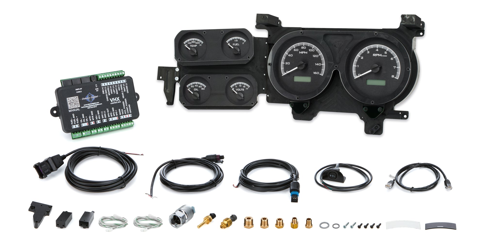 Dakota Digital VHX-73C-PU-K-B 1973-87 Chevy Pickup VHX Instrument System Dakota Digital VHX-73C-PU-K-B