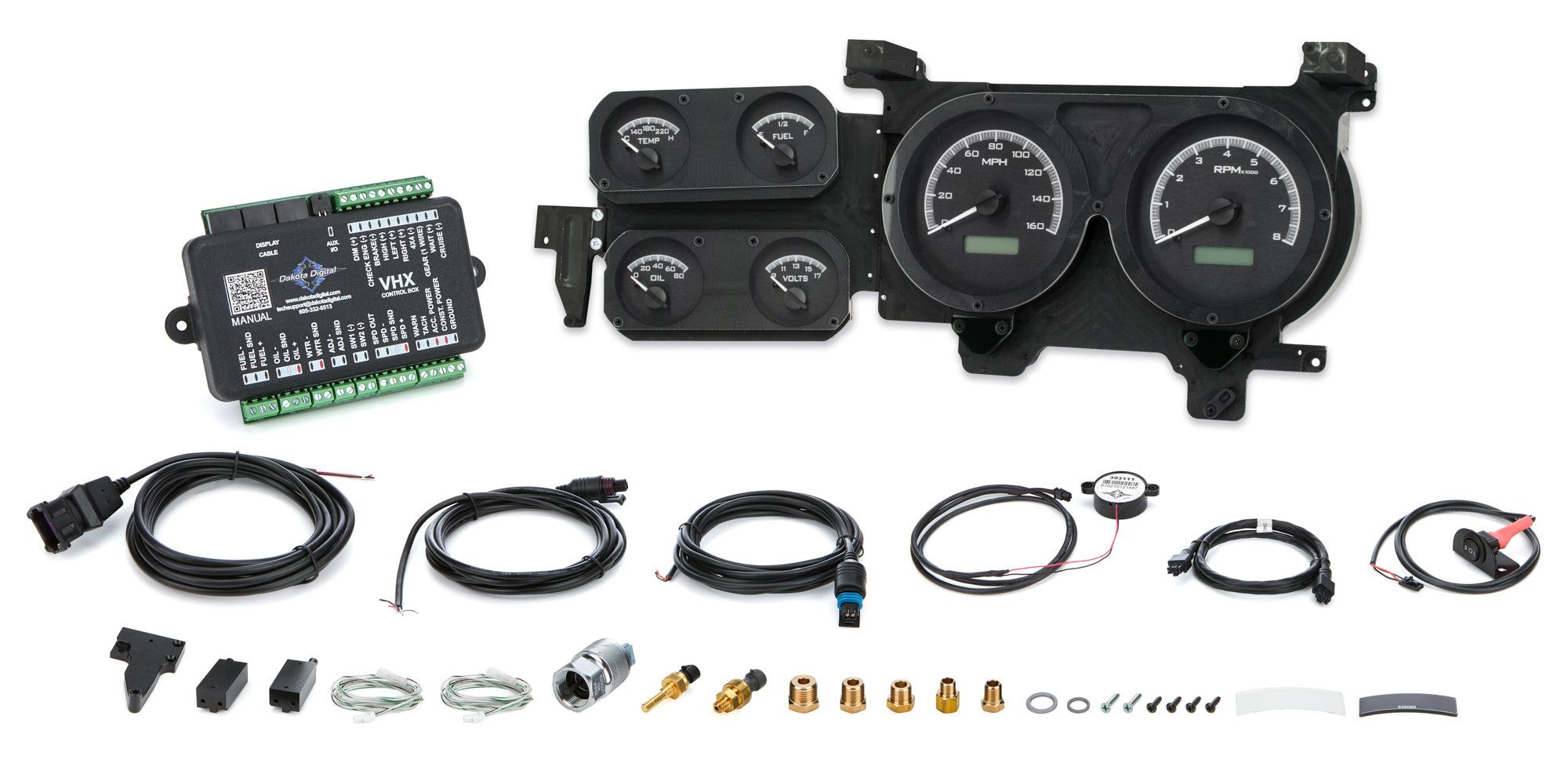 Dakota Digital VHX-73C-PU-K-W 1973-87 Chevy Pickup VHX Instrument System Dakota Digital VHX-73C-PU-K-W