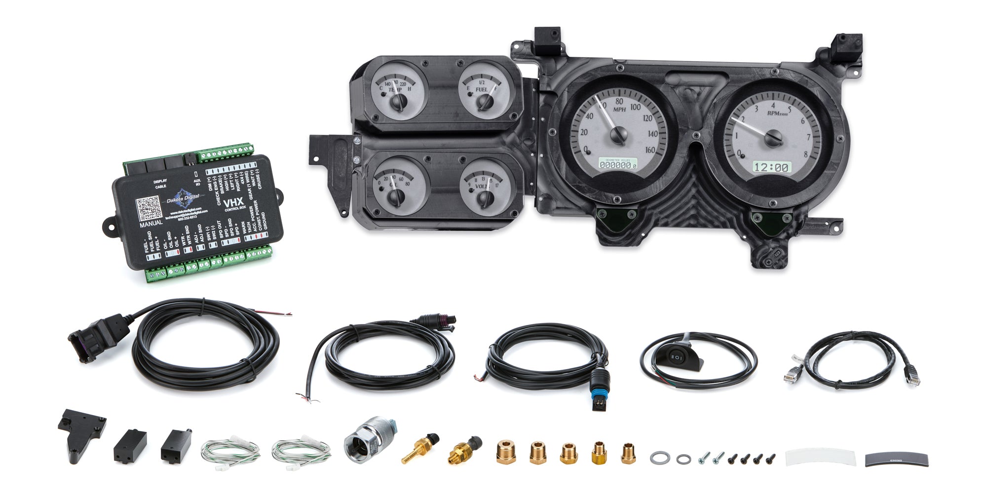 Dakota Digital VHX-73C-PU-S-B 1973-87 Chevy Pickup VHX Instrument System Dakota Digital VHX-73C-PU-S-B