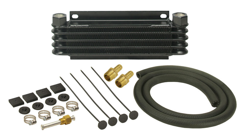Derale 13611 Trans Cooler 14000 GVW 3/8 Barb Fitting Derale 13611